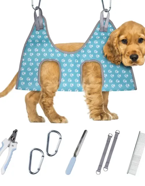 Grooming Hammock for Dogs & Cats, Nail Clipping, Dog Grooming Hammock Sling Bag, Dog Grooming Support Harness For Bathing Washing Grooming