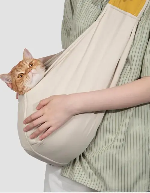 Portable Pet Sling Carrier – Hands-Free, Comfortable Crossbody Bag for Small Pets, Travel-Friendly and Adjustable